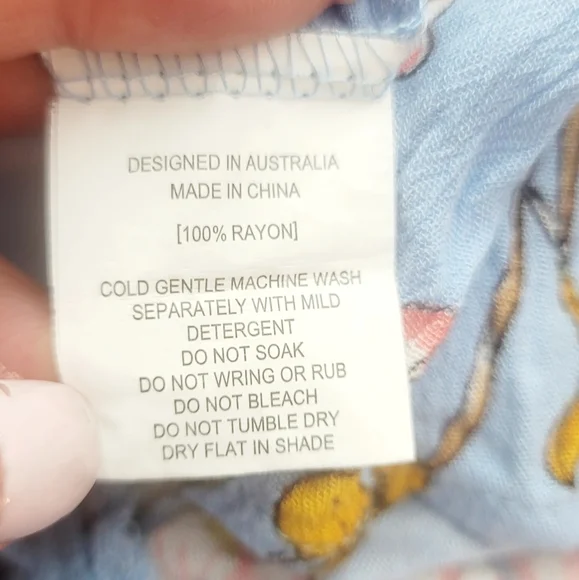 ABEL THE LABEL BLUE FLORAL FIT & FLARE JAASE BACKLESS HALTER MINI DRESS SZ SMALL - Picture 16 of 16